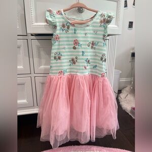 Tommy Bahama Green and Blue Sundress with Flutter Sleeves